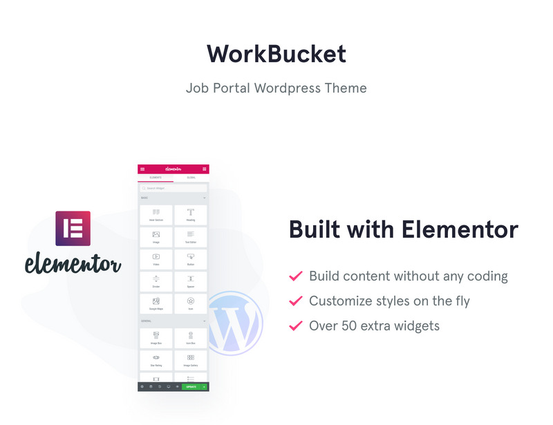WorkBucket - Портал вакансій, Тема каталогу WordPress для найму персоналу - Features Image 1