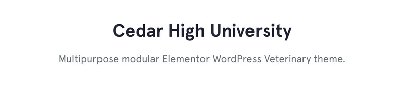 Cedar High – університетська багатоцільова класична тема WordPress Elementor - Features Image 1