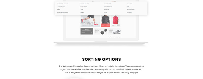 Spotrico - Modelo OpenCart de loja de roupas esportivas - Features Image 6