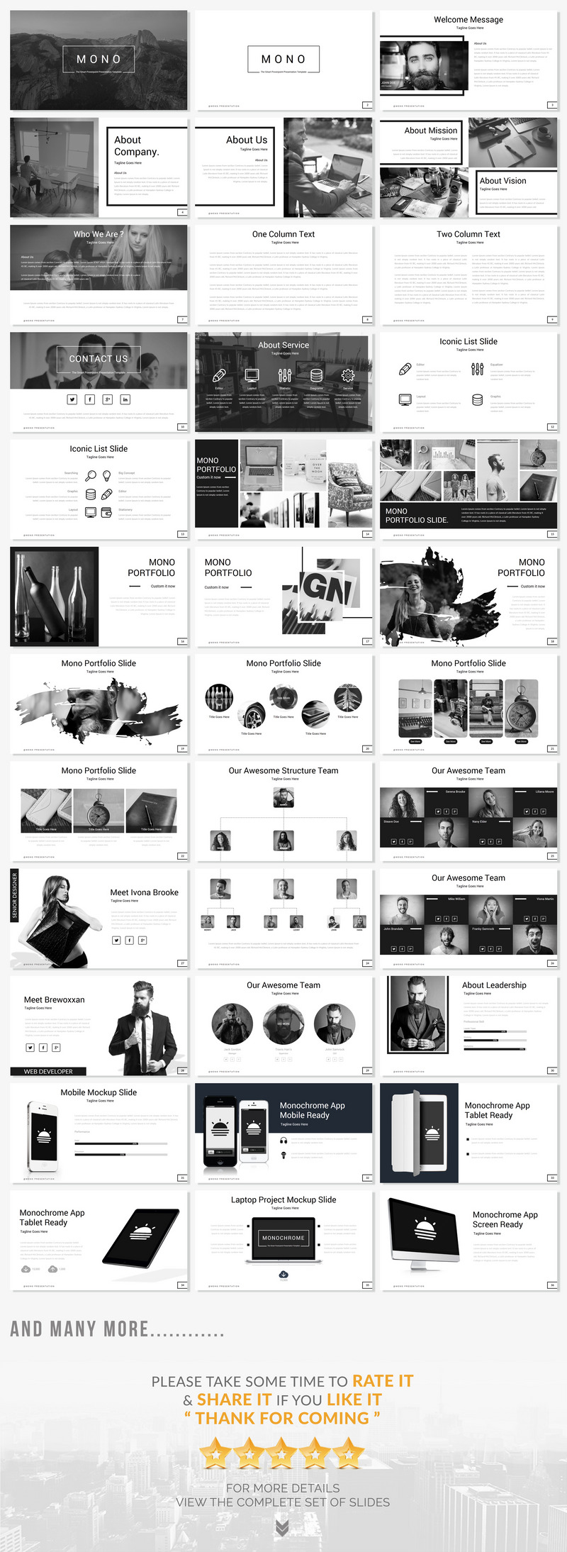 Mono - Die PowerPoint-Vorlage für intelligente Präsentationen - Eigenschaften Bild 1
