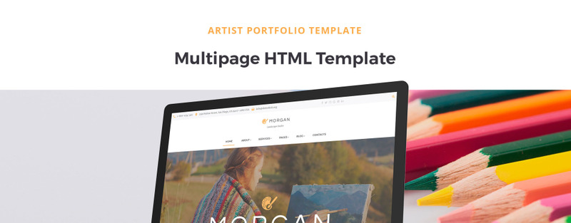 Morgan - Artist Portfolio Multipage HTML5 - Features Image 1