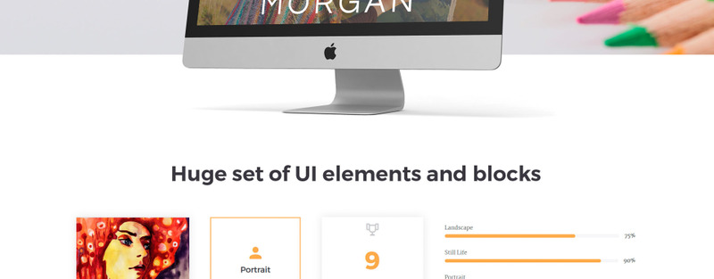 Morgan - Artist Portfolio Multipage HTML5 - Features Image 2