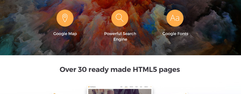 Morgan - Artist Portfolio Multipage HTML5 - Features Image 5