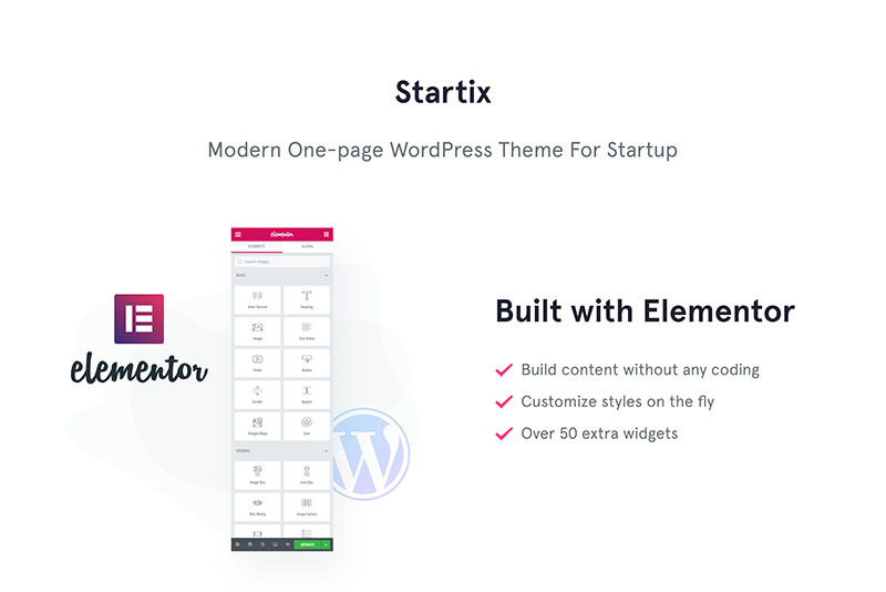 Startix - Tema WordPress moderno de uma página para tema WordPress de inicialização - Features Image 2