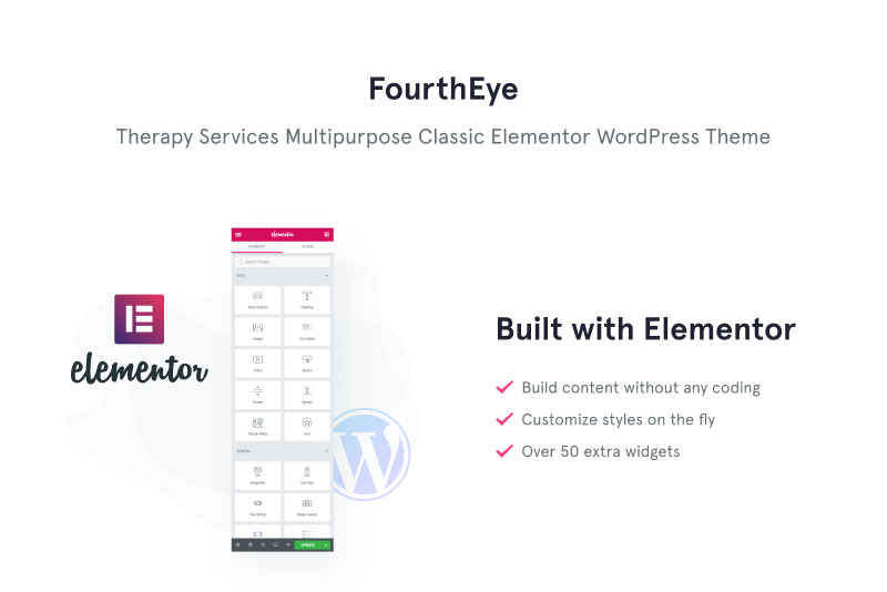 FourthEye - Therapy Services Mehrzweck-klassisches WordPress-Elementor-Thema - Eigenschaften Bild 1