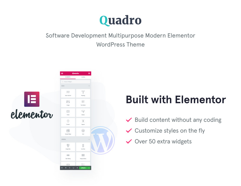 Quadro - softwarová společnost WordPress Theme - Features Image 1