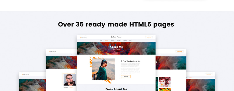 Brittany Pierce - Artist Portfolio Multipage HTML5 Website Template - Features Image 4