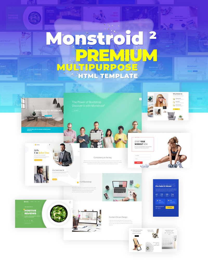 Monstroid2 - Multifunctionele premium HTML5-websitesjabloon - Features Image 1